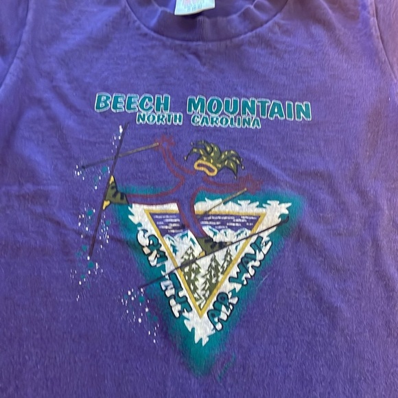 Oneita Childs Purple “Beech Mountain” Tee. Small - Picture 2 of 5